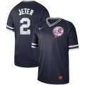 Nike New York Yankees #2 Derek Jeter Nike Cooperstown Collection Legend V-Neck Jersey Navy