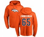 Denver Broncos #65 Gary Zimmerman Orange Name & Number Logo Pullover Hoodie