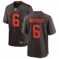 Cleveland Browns #6 Baker Mayfield Nike Brown Alternate Player Vapor Limited Jersey