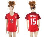 2017-18 USA #15 RAPINOE Away Women Soccer Jersey