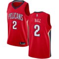 Pelicans #2 Lonzo Ball Red Basketball Swingman Statement Edition Jersey