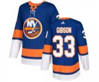 New York Islanders #33 Christopher Gibson Authentic Royal Blue Home NHL Jersey