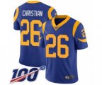 Los Angeles Rams #26 Marqui Christian Royal Blue Alternate Vapor Untouchable Limited Player 100th Season Football Jersey