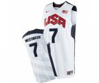 Nike Team USA #7 Russell Westbrook Authentic White 2012 Olympics Basketball Jersey