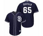 San Diego Padres Jose Castillo Replica Navy Blue Alternate 1 Cool Base Baseball Player Jersey
