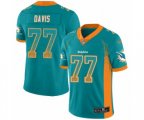 Miami Dolphins #77 Jesse Davis Limited Green Rush Drift Fashion Football Jersey
