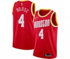 Houston Rockets #4 Danuel House Swingman Red Hardwood Classics Finished Basketball Jersey