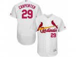 St. Louis Cardinals #29 Chris Carpenter White Flexbase Authentic Collection MLB Jersey