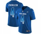 Los Angeles Rams #4 Greg Zuerlein Limited Royal Blue 2018 Pro Bowl Football Jersey
