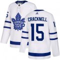 Toronto Maple Leafs #15 Adam Cracknell Authentic White Away NHL Jersey
