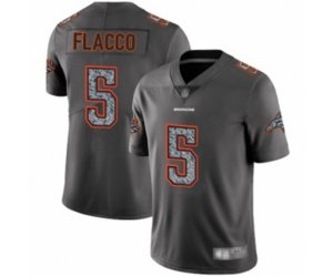 Denver Broncos #5 Joe Flacco Gray Static Fashion Limited Football Jersey
