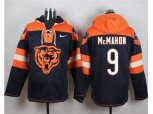 Chicago Bears #9 Jim McMahon Navy Blue Player Pullover Hoodie