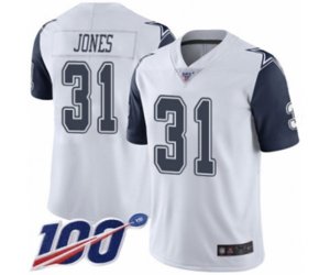 Dallas Cowboys #31 Byron Jones Limited White Rush Vapor Untouchable 100th Season Football Jersey