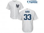 New York Yankees #33 Greg Bird Replica White Home MLB Jersey