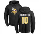 Minnesota Vikings #10 Fran Tarkenton Black Name & Number Logo Pullover Hoodie