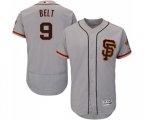 San Francisco Giants #9 Brandon Belt Grey Alternate Flex Base Authentic Collection Baseball Jersey