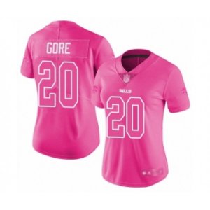 Women\'s Buffalo Bills #20 Frank Gore Limited Pink Rush Fashion Football Jersey