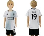 2017-18 Liverpool 19 MANE Away Youth Soccer Jersey