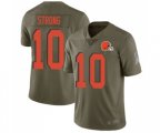 Cleveland Browns #10 Jaelen Strong Limited Olive 2017 Salute to Service Football Jersey