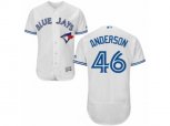 Toronto Blue Jays #46 Brett Anderson White Flexbase Authentic Collection MLB Jersey