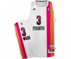 Miami Heat #3 Dwyane Wade Swingman White ABA Hardwood Classic Basketball Jersey