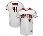 Arizona Diamondbacks #41 Wilmer Flores White Home Authentic Collection Flex Base Baseball Jersey