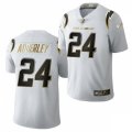 Los Angeles Chargers #24 Nasir Adderley Nike White Golden Limited Jersey