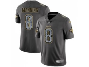 New Orleans Saints #8 Archie Manning Gray Static Men NFL Vapor Untouchable Limited Jersey