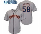 Houston Astros Francis Martes Replica Grey Road Cool Base Baseball Player Jersey