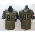San Francisco 49ers #85 George Kittle Nike Olive 2021 Salute To Service Limited Player Jersey