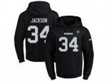 Oakland Raiders #34 Bo Jackson Black Name & Number Pullover NFL Hoodie