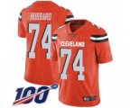 Cleveland Browns #74 Chris Hubbard Orange Alternate Vapor Untouchable Limited Player 100th Season Football Jersey