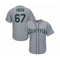 Seattle Mariners #67 Matt Festa Authentic Grey Road Cool Base Baseball Player Jersey