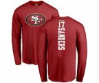 San Francisco 49ers #17 Emmanuel Sanders Red Backer Long Sleeve T-Shirt