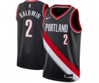 Portland Trail Blazers #2 Wade Baldwin Swingman Black NBA Jersey - Icon Edition
