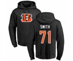 Cincinnati Bengals #71 Andre Smith Black Name & Number Logo Pullover Hoodie
