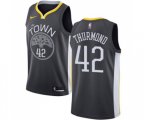 Golden State Warriors #42 Nate Thurmond Swingman Black Alternate Basketball Jersey - Statement Edition