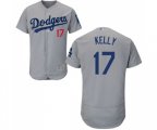 Los Angeles Dodgers #17 Joe Kelly Gray Alternate Flex Base Authentic Collection Baseball Jersey