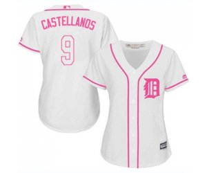 Women\'s Detroit Tigers #9 Nick Castellanos Authentic White Fashion Cool Base Baseball Jersey