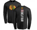 Chicago Blackhawks #30 ED Belfour Black Backer Long Sleeve T-Shirt