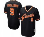 San Francisco Giants #9 Matt Williams Authentic Black Throwback Baseball Jersey