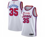 Philadelphia 76ers #35 Clarence Weatherspoon Swingman White Hardwood Classics Basketball Jersey