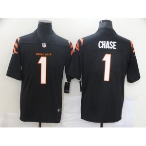 Cincinnati Bengals #1 Ja\'Marr Chase Nike Black 2021 NFL Draft First Round Pick Limited Jersey