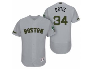 2017 Memorial Day Boston Red Sox #34 David Ortiz Flex Base Jersey