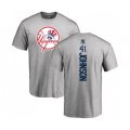 New York Yankees #41 Randy Johnson Ash Backer T-Shirt