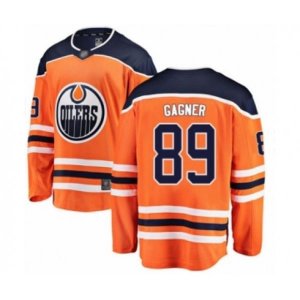 Edmonton Oilers #89 Sam Gagner Authentic Orange Home Fanatics Branded Breakaway Hockey Jersey
