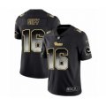 Los Angeles Rams #16 Jared Goff Limited Black Smoke Fashion Football Jersey