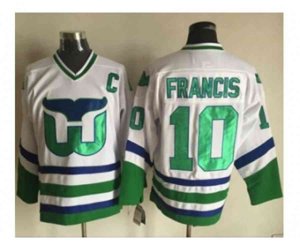 Hartford Whalers #10 Ron Francis White CCM Throwback Stitched NHL Jersey