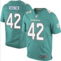 Miami Dolphins #42 Alterraun Verner Elite Aqua Green Team Color NFL Jersey