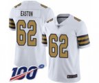 New Orleans Saints #62 Nick Easton Limited White Rush Vapor Untouchable 100th Season Football Jersey